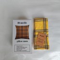 Hvmvliv Pillow Covers Pillow Case Lightweight Plaid Super Soft Easy Care Cotton Pillowcases 20x20 Inches