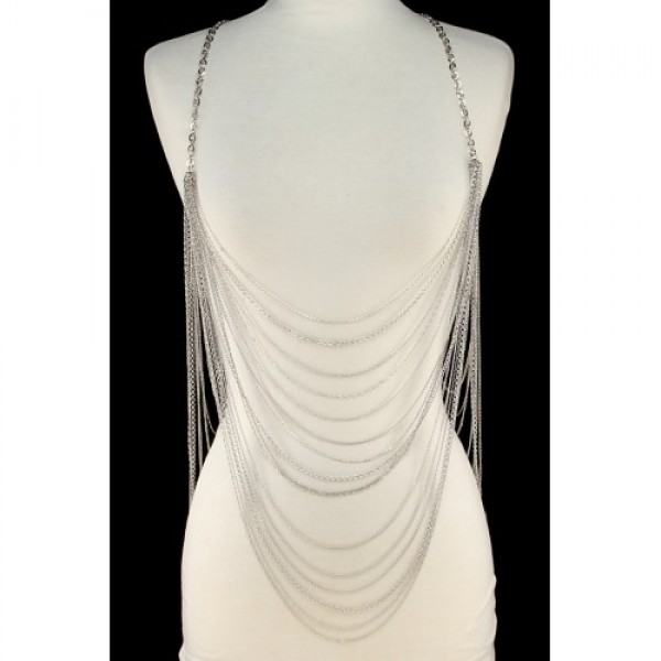 Artfully Draped Multiple Strand Body Chain