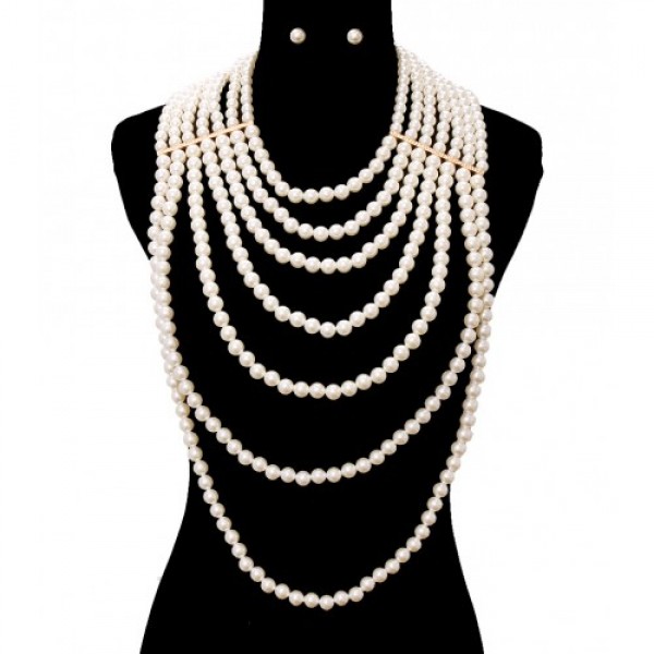 Tina Pearl Necklace Set