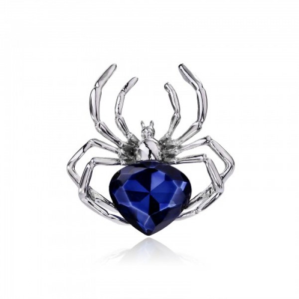 Calicy Lovers Brooches Corsage Artificial Crystal Spider Design